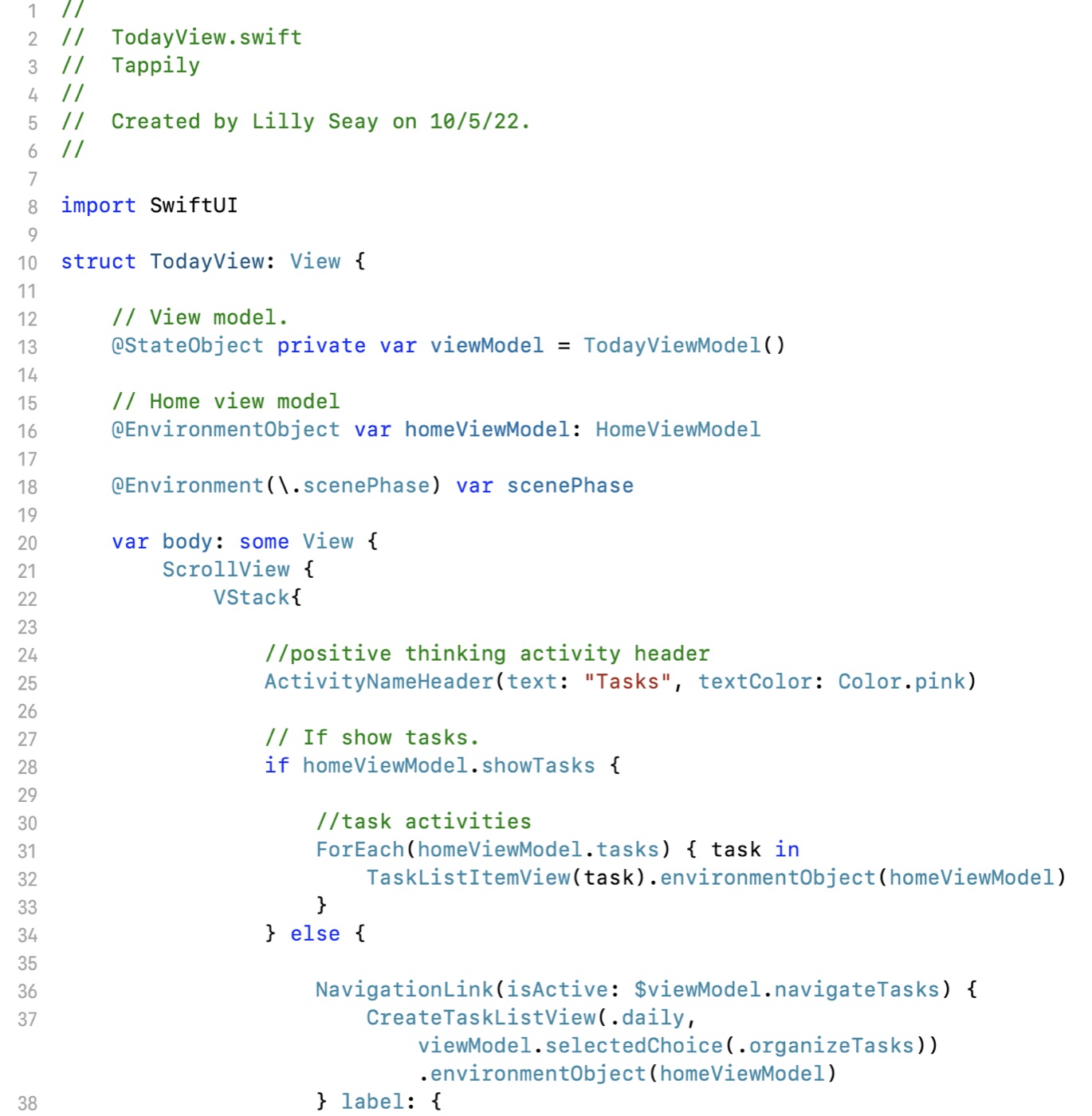 Tappily's TodayView rewritten in SwiftUI